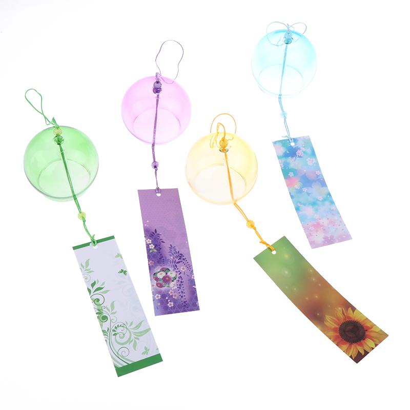 

Sakura Wind Chimes Japanese Handmade Glass Bell Hanging Craft Furin Cherry Blossom Pendant Decoration room Decor