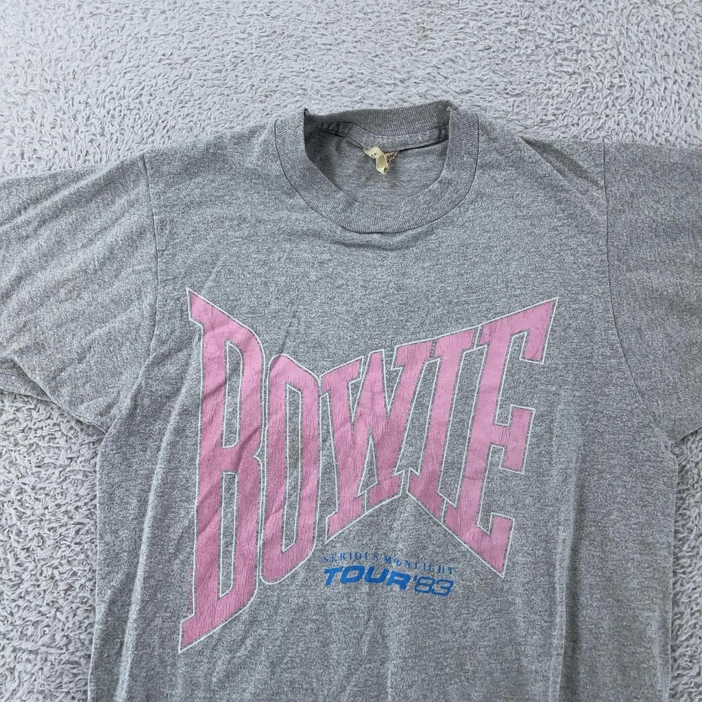 Vintage koszulka z koncertu Davida Bowiego 1983 Męska XXS Tour Serious Moonlight USA lata 80.