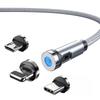 540° Rotating Magnetic Fast Charging Cable for Apple and Type-C Devices