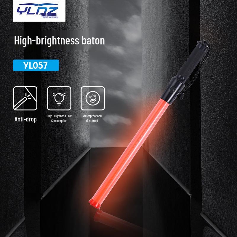 

Светодиодный жезл регулировщика со свистком - Красный флуоресцентный командный жезл