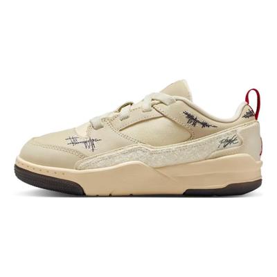 Who Decides War x Air Jordan Flight Court PS The World Is Your Court - Crème Kokosmelk Varsity-Rood Kinder Sneakers HQ2960-100