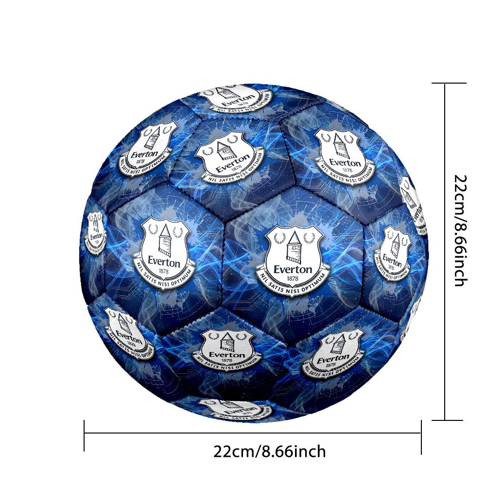 Everton FootballPrinted Size 5 Soccer Ball, Anti Slip Adult Match Football Souvenir for Football Fans