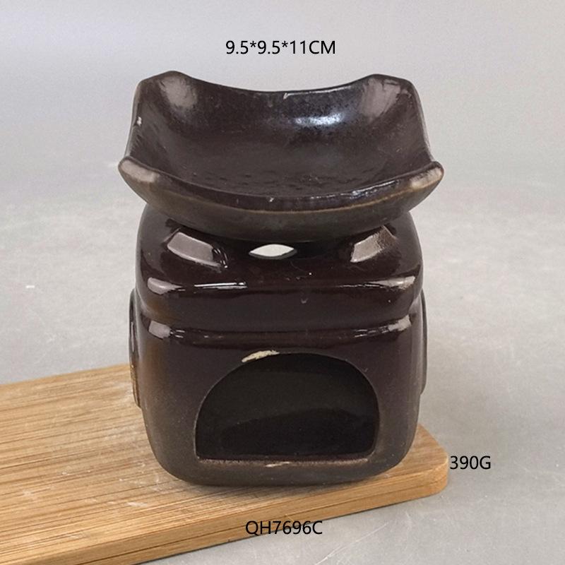 

White Porcelain Essential Oil Aromatherapy Stove Home Office Large Capacity Aromatherapy Stove Candle Heating Tea Warmer Essential Oil Stove