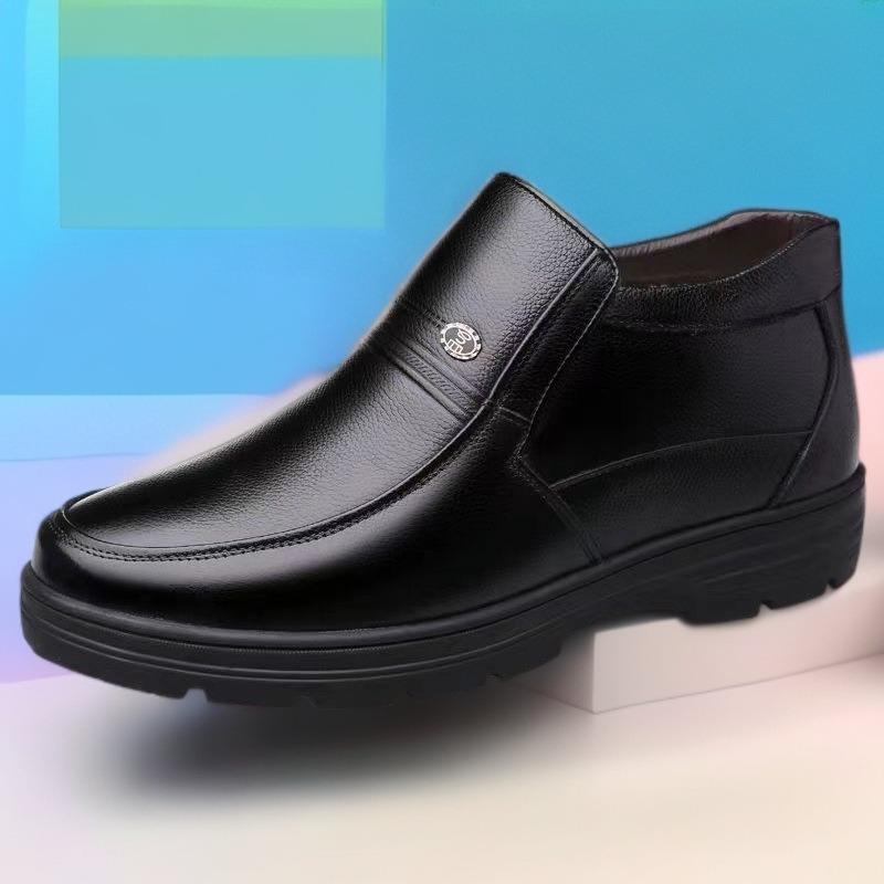 New Shoes Non-slip Leather Shoes High-top Cotton Shoes Men's Winter 2 Winter Warm Cotton Boots