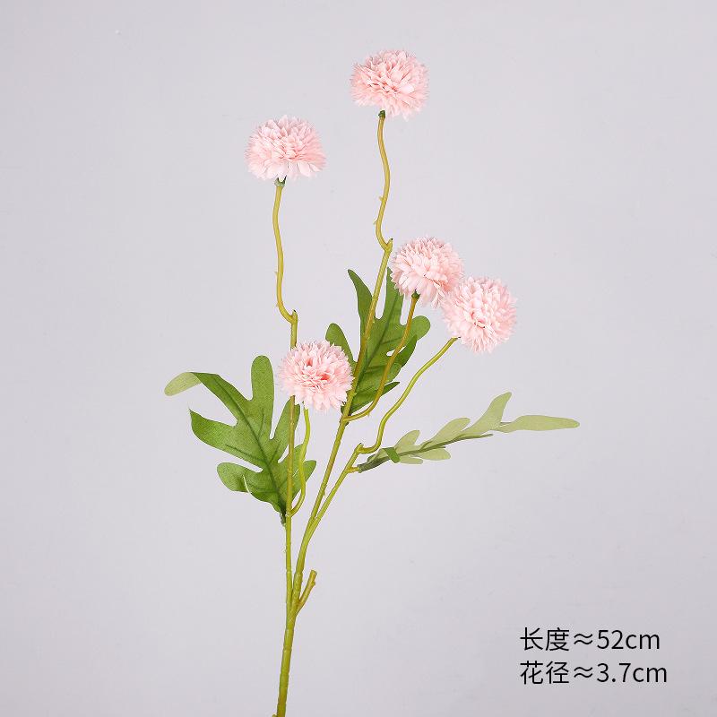Single ball chrysanthemum home desktop photography fake flower decorative bouquet