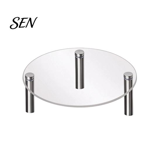 Acrylic Risers for Figurines Cake Stand, Multi-Tier Food Display Clear Cupcake Holder, Detachable Rack Adjustable Metal Support Dessert Table Birthday