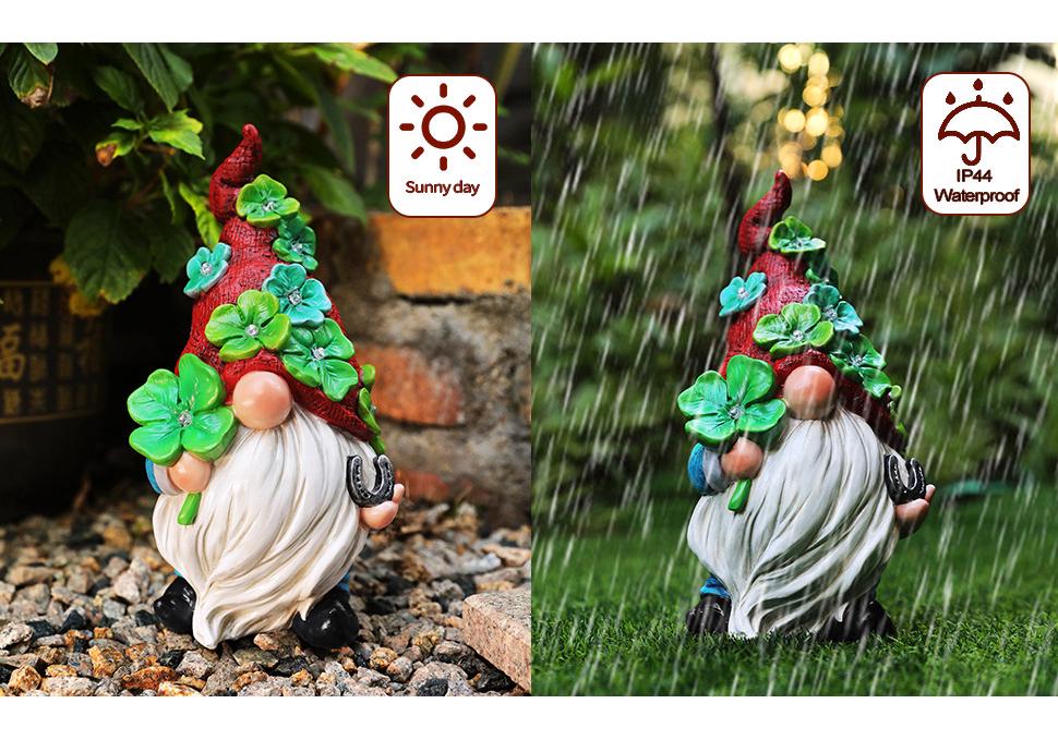 Solar Resin Elves: Garden Gnome Ornaments & Decorations