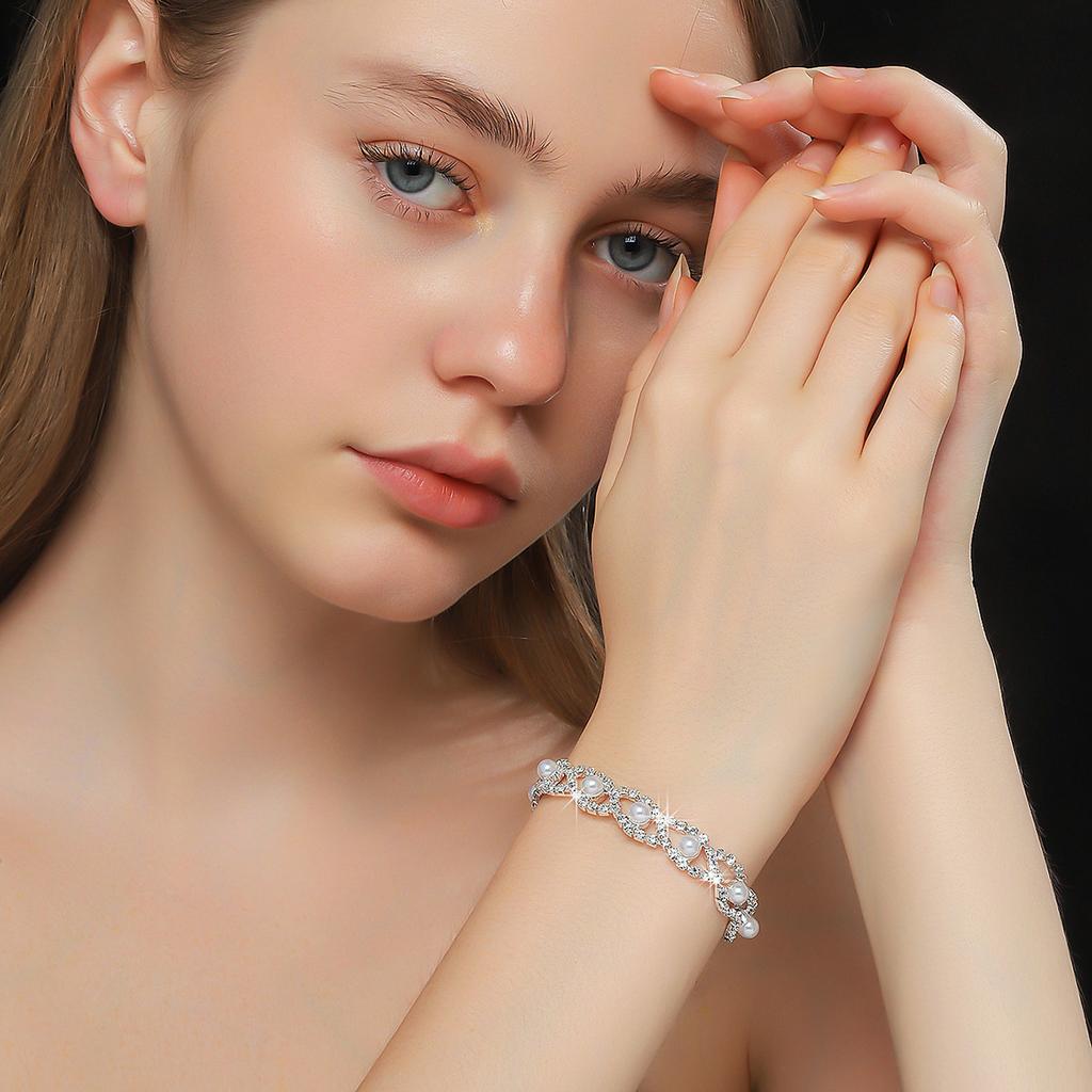 Fashion Bridal Necklace Earrings Jewelry Set Zircon Wedding Banquet Jewelry Wedding Dress Accessories