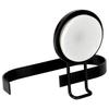 Toilet Paper Holder Wall-Mounted Bathroom Suction Cup Hanger Black