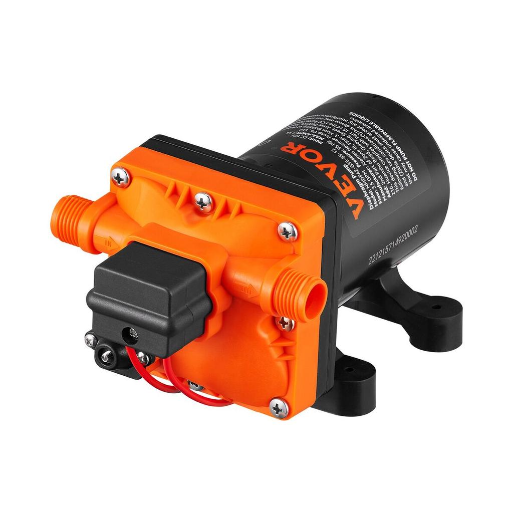 Water Diaphragm Pump, 13.25 liters, 55 PSI Rated Pressure (40-80 PSI Adjustable), 12.7mm MNPT Self Priming Sprayer Pump with Pressure Switch for RV