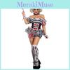 Female Clown Cosplay Outfit With Polyester Material For Party And Role Play