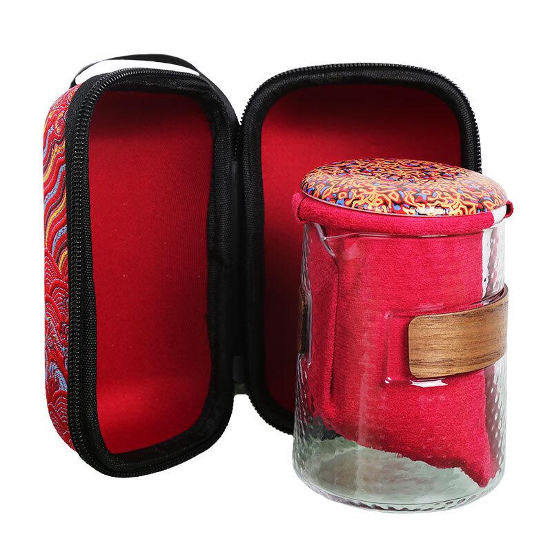 GUOZI Mutton Fat Jade Travel Tea Set