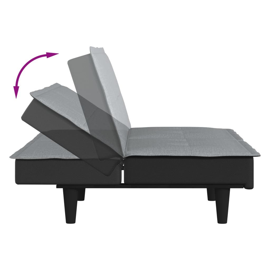 Sofa Bed Light Grey Fabric