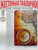 Vintage Metal Sign Compass Map Wall Art Decor Tin Poster for Home Office