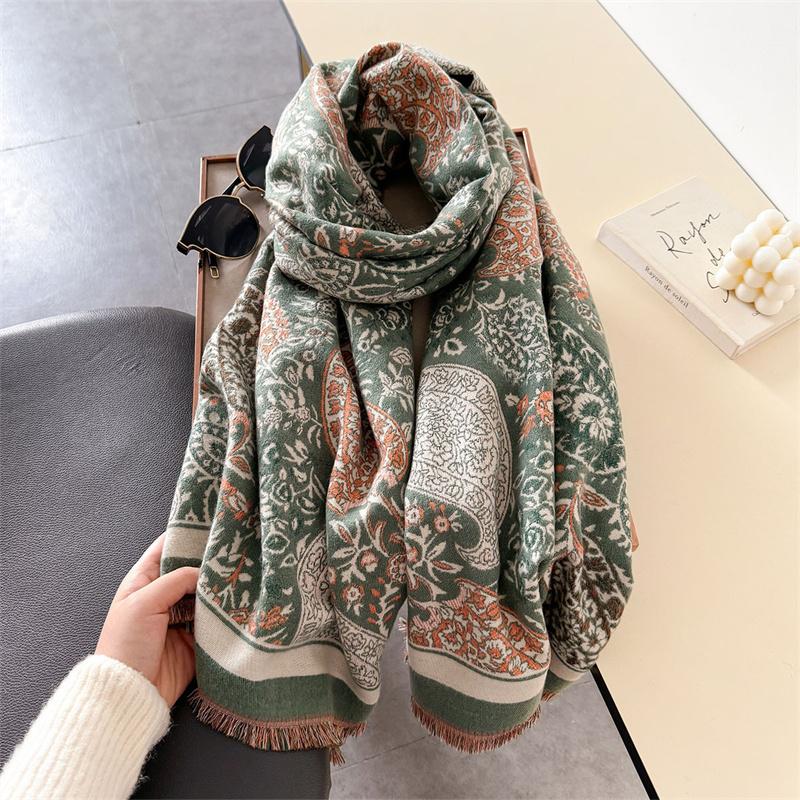 New Cashmere Scarf for Women Luxury Print Shawl Wraps Warm Thick Blanket Echarpe Female Bandana Bufanda Pashmina