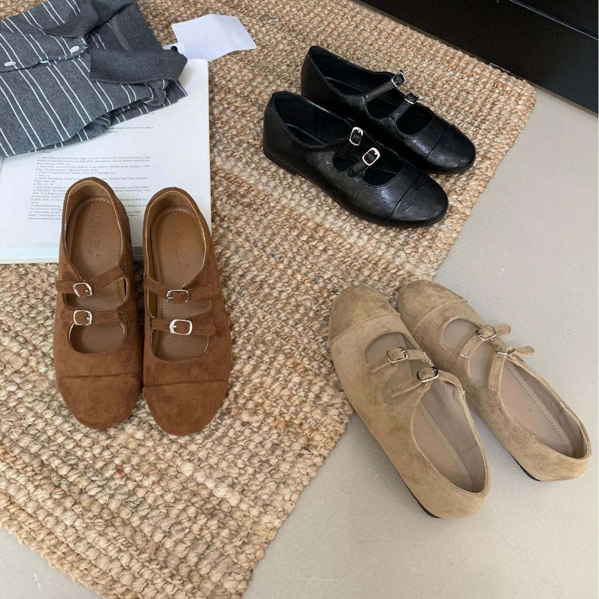 

2025 новые туфли-лодочки с круглым носком на плоской подошве, с гравировкой, с мягкой подошвой, закрывающие стопу, универсальные, для офиса, Doudou, для беременных женщин 39 хаки