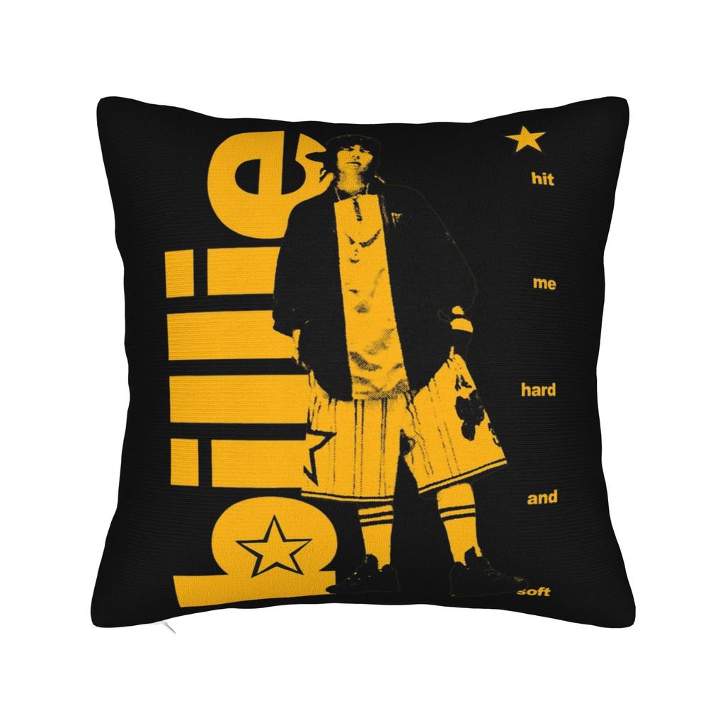 Billies Eilishs Pillowcase Double-Sided Printing Fabric Cushion Cover Decoration Throw Pillow Case Cover Home 45X45Cm