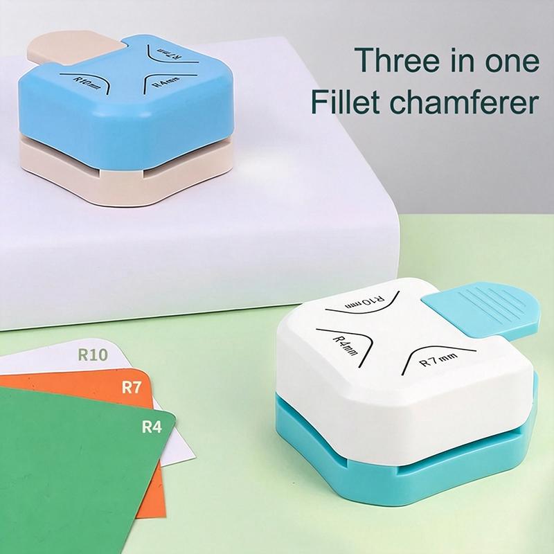 3 In1 Mini Round Corner Cutter Corner Durable Rounder Punch R4/R7/R10mm Paper Trimmer Round Corner DIY Paper Cutter Card KD05