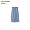 PawinPaw Girls' Cartoon Bear Straight-Leg Jeans