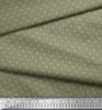 Soimoi Japan Crepe Satin Fabric Dot & Leaves Small Motif Shirting Print Fabric by the Metre 42 Inch
