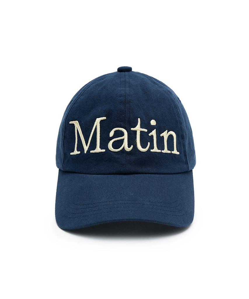 Mattengkim Matin Logo Stitch Ball Cap In Navy
