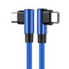 60W USB C Fast Charging Cable Double 90 Degree Connectors And Sturdy Nylon Build Enhances Devices Compatibility