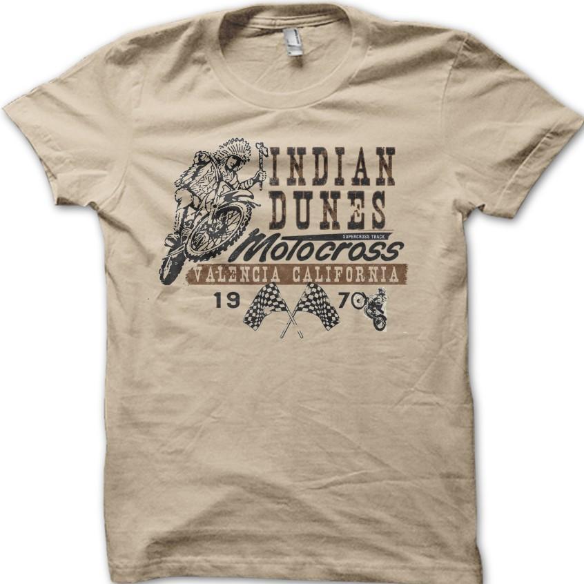 ВИНТАЖНАЯ Футболка для байкера Indian Dunes Мотокросс Байкер Мотоцикл Винтажный Байкер 6068 XL