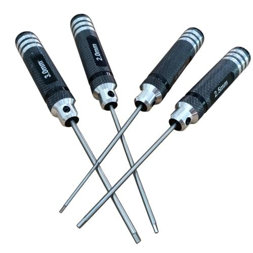 4-Pack RC Hex Driver Kit, 1.5mm, 2.0mm, 2.5mm, 3.0mm Screwdriver Repair Tool for RC Car, Helicopter, Multi-Axis Carbon Fiber Quadcopter, FPV Racing Fr