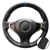 Car Interior Hand Stitched Perforated Non-slip Microfiber Leather 2009-2014 Samsung QM5 Steering Wheel Cover For Renault Koleos