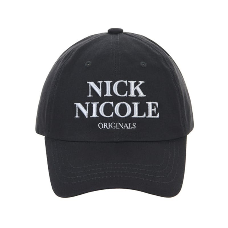 

NICK&NICOLE ORIGINALS NICOLE BALL cap_CHARCOAL white FREE