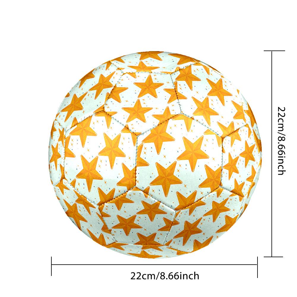 1PC Golden Star Soccer Ball Size 5 Football Machine Sewn Indoor/Outdoor Universal Football Gift W60