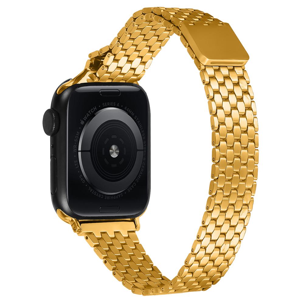 For Apple Watch Series 10 42mm/9 8 7 41mm/SE (2023) SE (2022) SE 6 5 4 40mm/3 2 1 38mm Stainless Steel Honeycomb Magnetic Buckle Strap