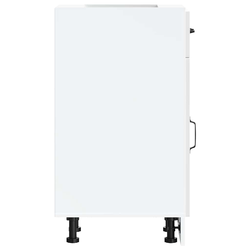 Vidaxl Kitchen Base Cabinet, Porto, White, Wood-based Material