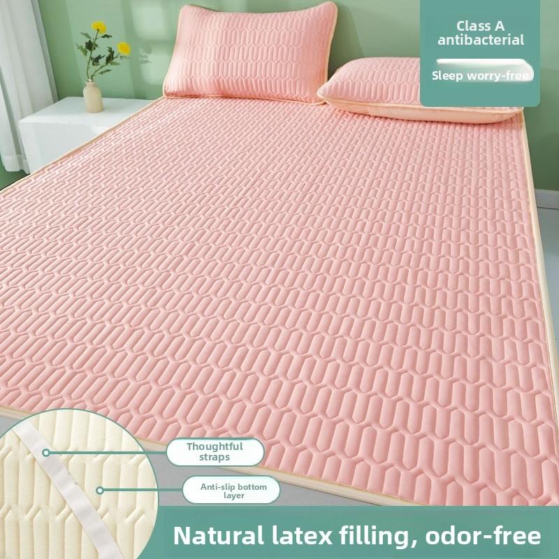 Summer Latex Cool Mat Ice Silk Bedding Single Student Dormitory Bed Sheet Cooling Sensation Mattress Cover Folding Style