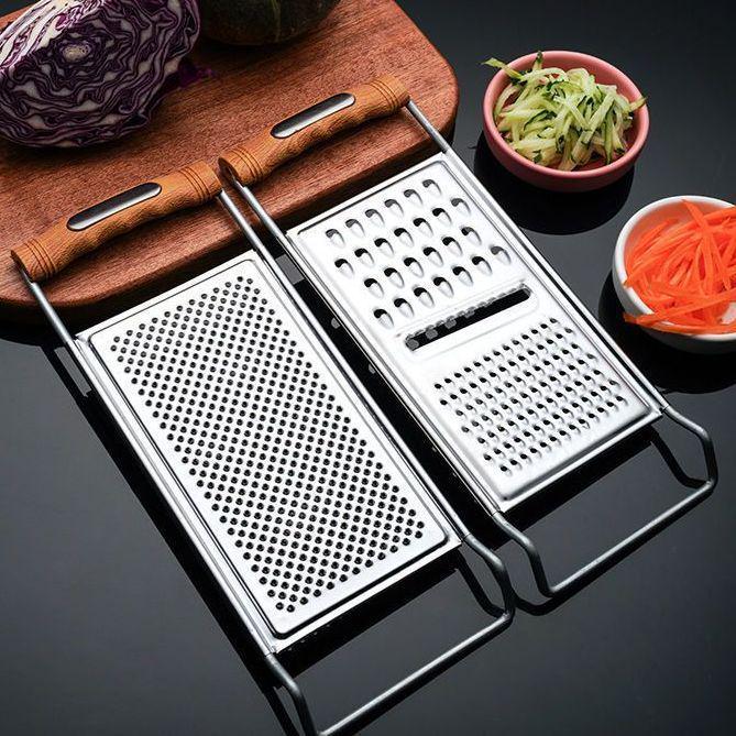 Multifunktionale Edelstahlreibe & Hobel für Kartoffeln, Rettich und Pommes frites