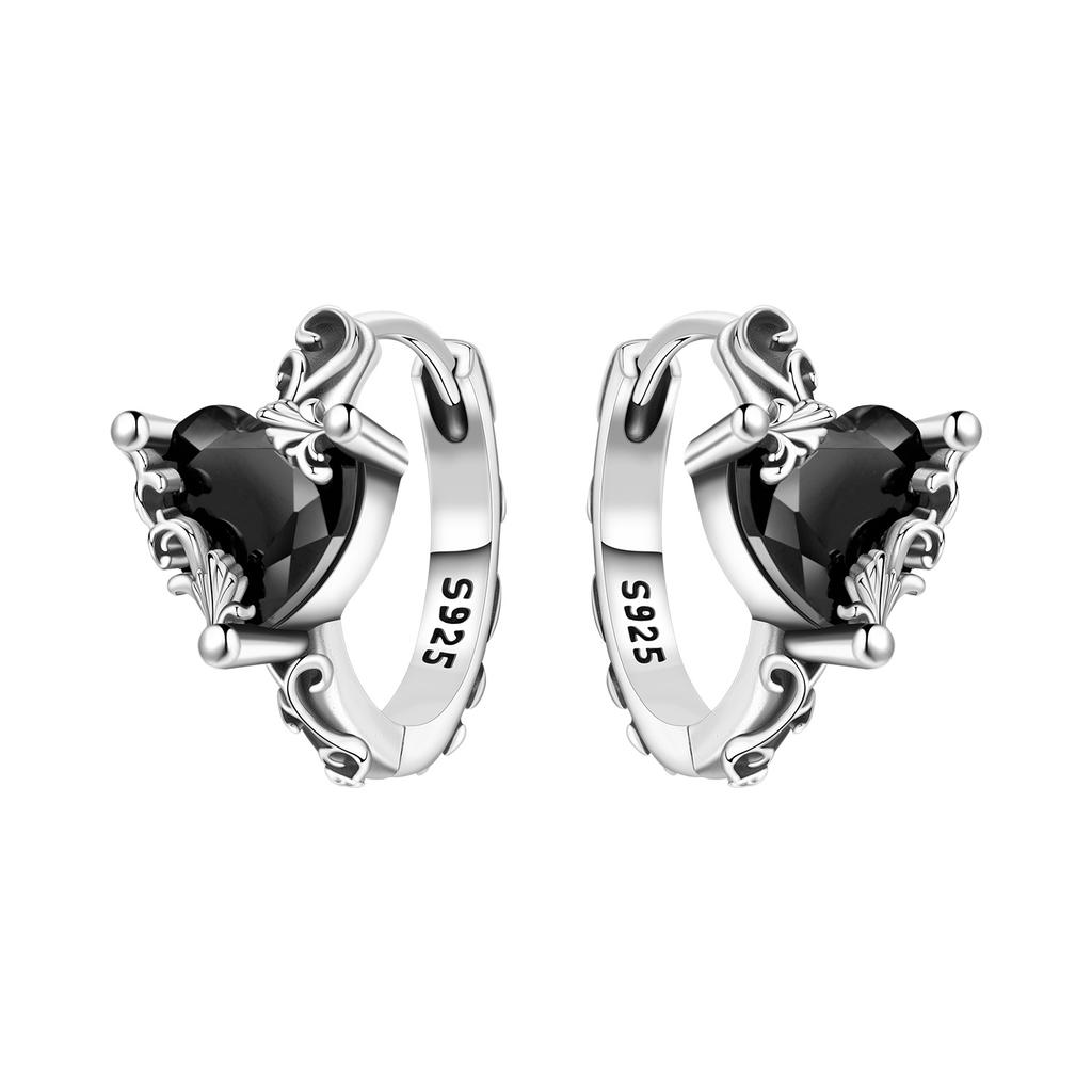 925 Silver Animal Plant Green Series Zircon Hoop Earrings For Women Fashion Jewelry Gift Accessories