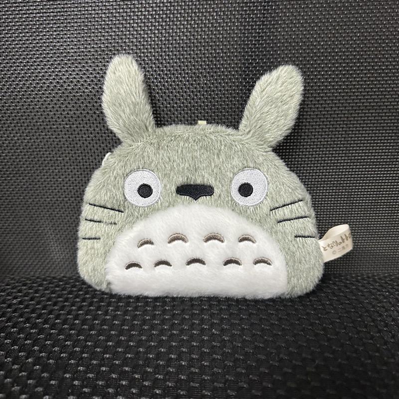 Schattige Totoro Portemonnee Sleutelhanger Rits Kleine Portemonnee voor Tieners Meisjes Vrouwen Kawaii Datakabels oren Tas Sleutelzakje