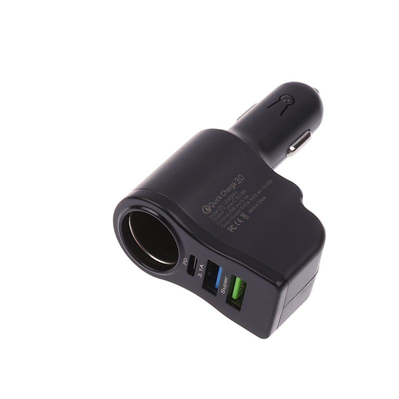 Dual Usb Car Charger Digital Display Car One To Three Cigarette Light 66W Car Multifunctional Charger