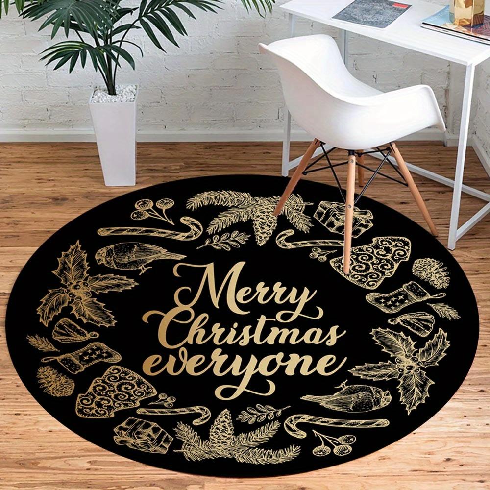 

1pc Retro 1870729696 Pattern Round Floor Mat, Non-slip for Living Room Bedroom Chair Carpets Home Decor Gifts, Home Decor Room Decor Outdoor 80cm by 80cm