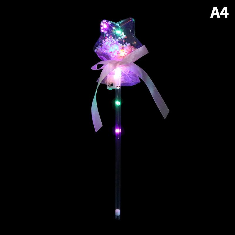 1Pc Kids Colorful Glowing Sticks Flashing Heart Star Butterfly Girls Princess