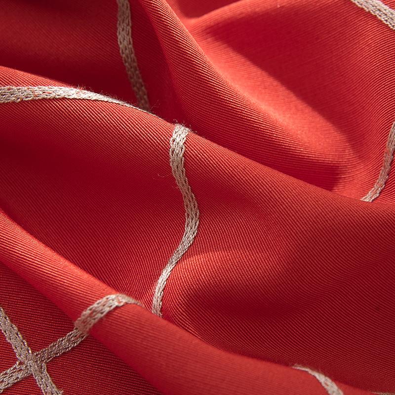 

Геометрическая вышивка Водонепроницаемая римская штора Готовая штора Скандинавская однотонная вышивка Рукавная штора 80*140 оранжевый