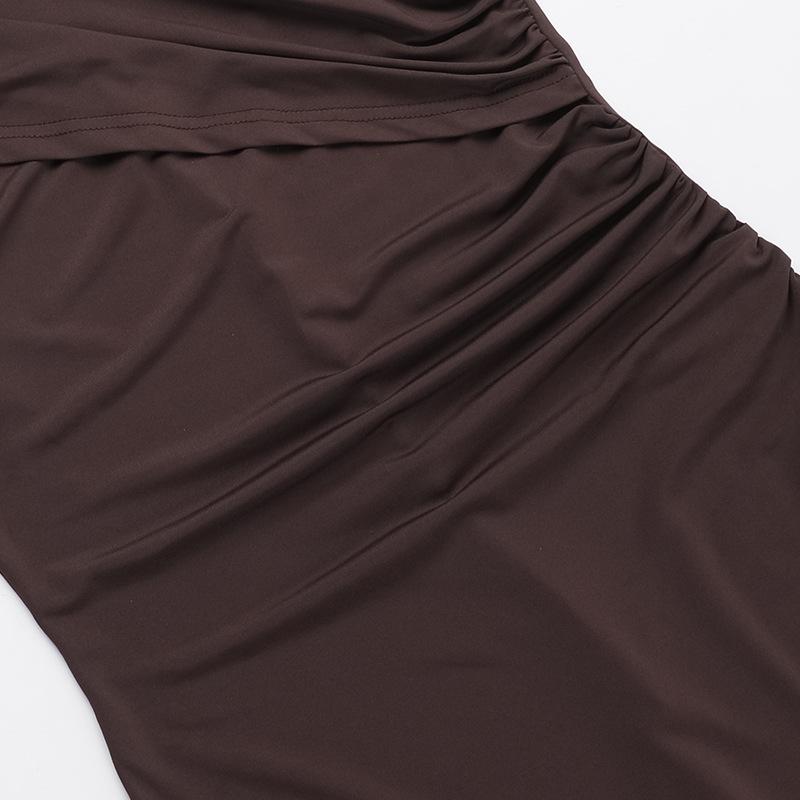 Spring Women's Fashion Dress Socialite Ethos Elegant Slim Pleated Vest Dress