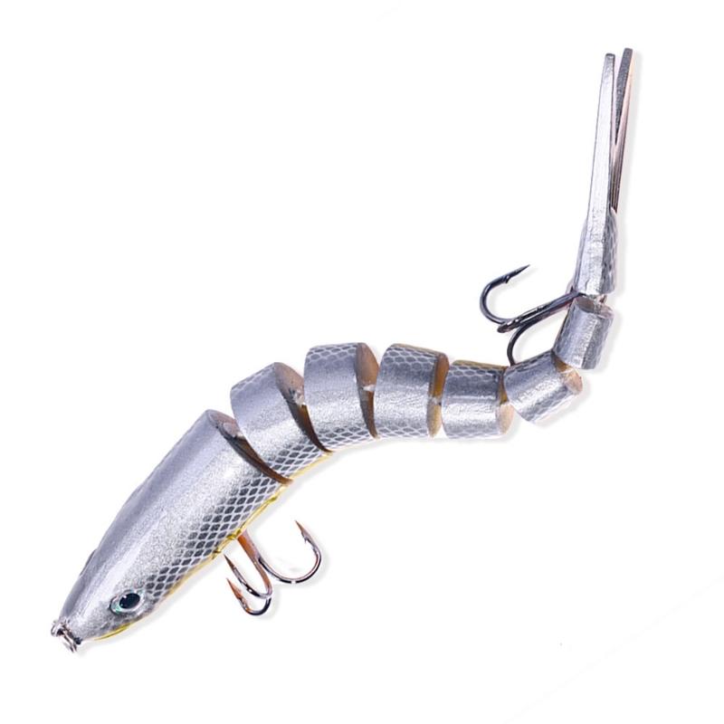 3Pcs Slow Sinking Fishing Baits Wobblers Multiple Sections Fishing Lures 3D Artificial Fishing Lures Swimbait Wobblers