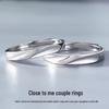 S925 Sterling Silver 'Close To Me' Couple Rings - Luxurious Silver Rings for Birthdays, Proposals, and Anniversaries
