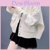 Knit Short Cardigan With Irregular Silhouette For Women Spring Autumn Lifestyle