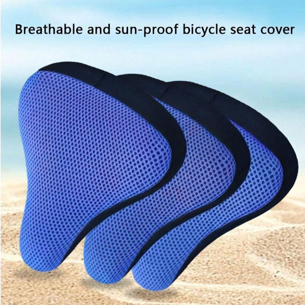 4PCS 3D Fabric Bike Seat Cover Breathable Mesh Cycling Seat Cushion Cover  Riding Equipment