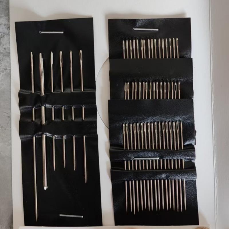 55ks/šarže šicí nepotřebná sada 15cm šicí jehly z nerezové oceli pro kožené šicí špendlíky