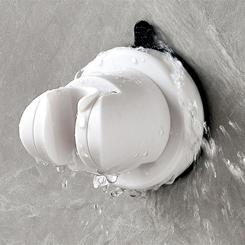Suction Cup Shower Head Holders Strong Adhesive Wall Mount Adjustable Angle Shower Brackets Quick Fixing for Bathroom