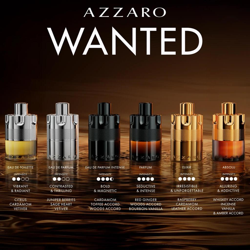 Azzaro Forever Wanted Absolu - Eau de Cologne voor Mannen - Met Wierook Essentie, Whisky Akkoord & Vanille - Langdurig - Luxe Parfum voor Mannen