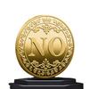 Gold-Plated YES/NO Decision Coin - Three-Dimensional Relief Commemorative Badge